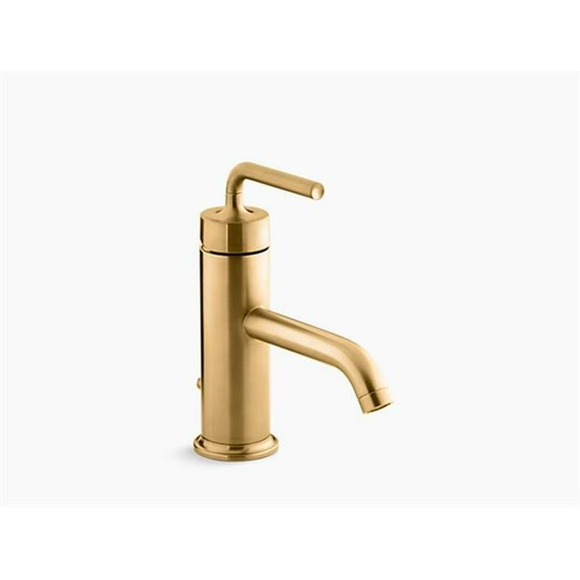 Kohler K-14402-4A-2MB Robinet d'Évier à Commande Unique Puriste avec Poignée de Levier & 44; Vibrant Laiton Brossé Moderne Plus N74