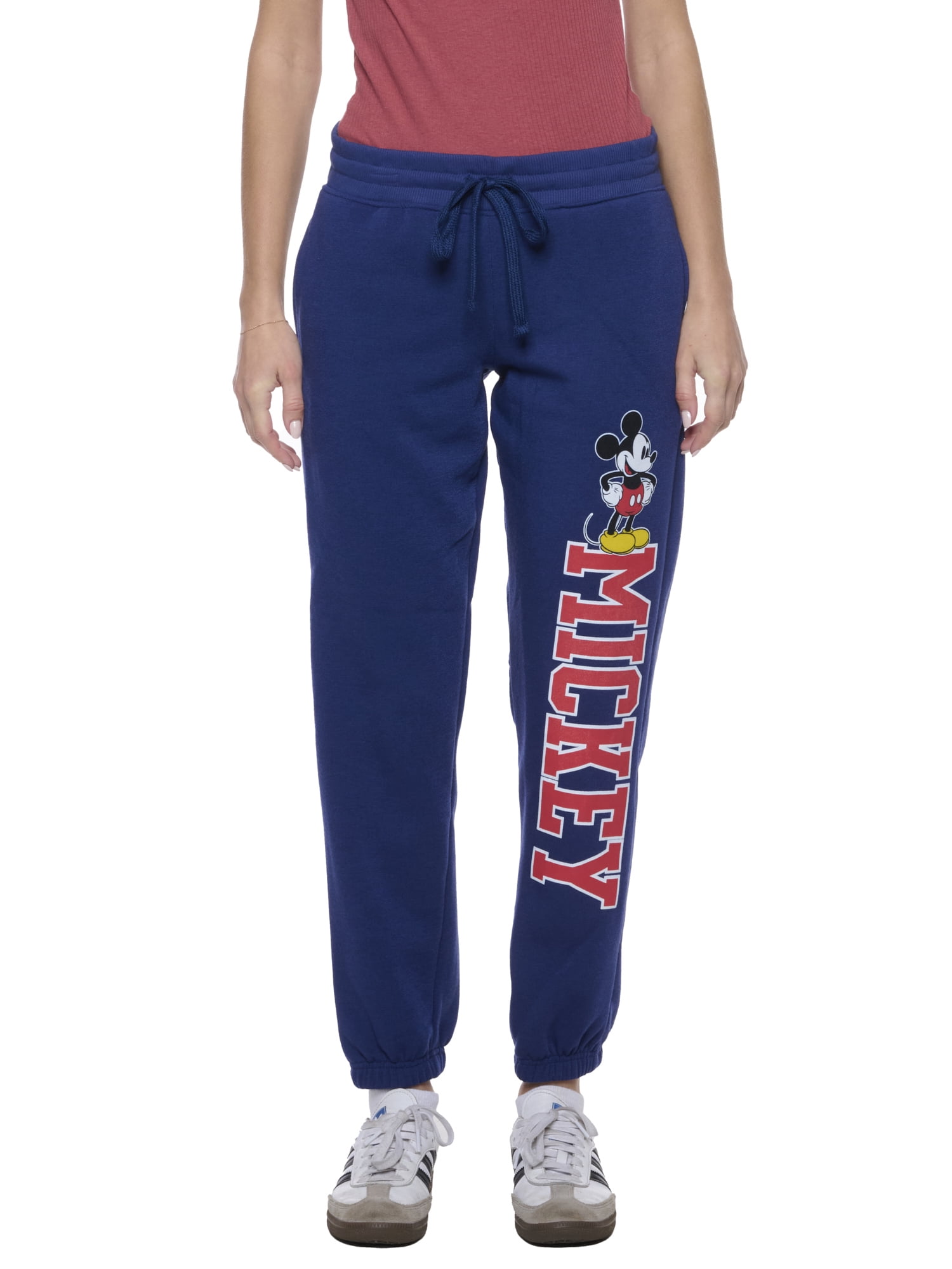 Womens Disney Mickey Mouse Jogger Pants Lounge Wear Pockets