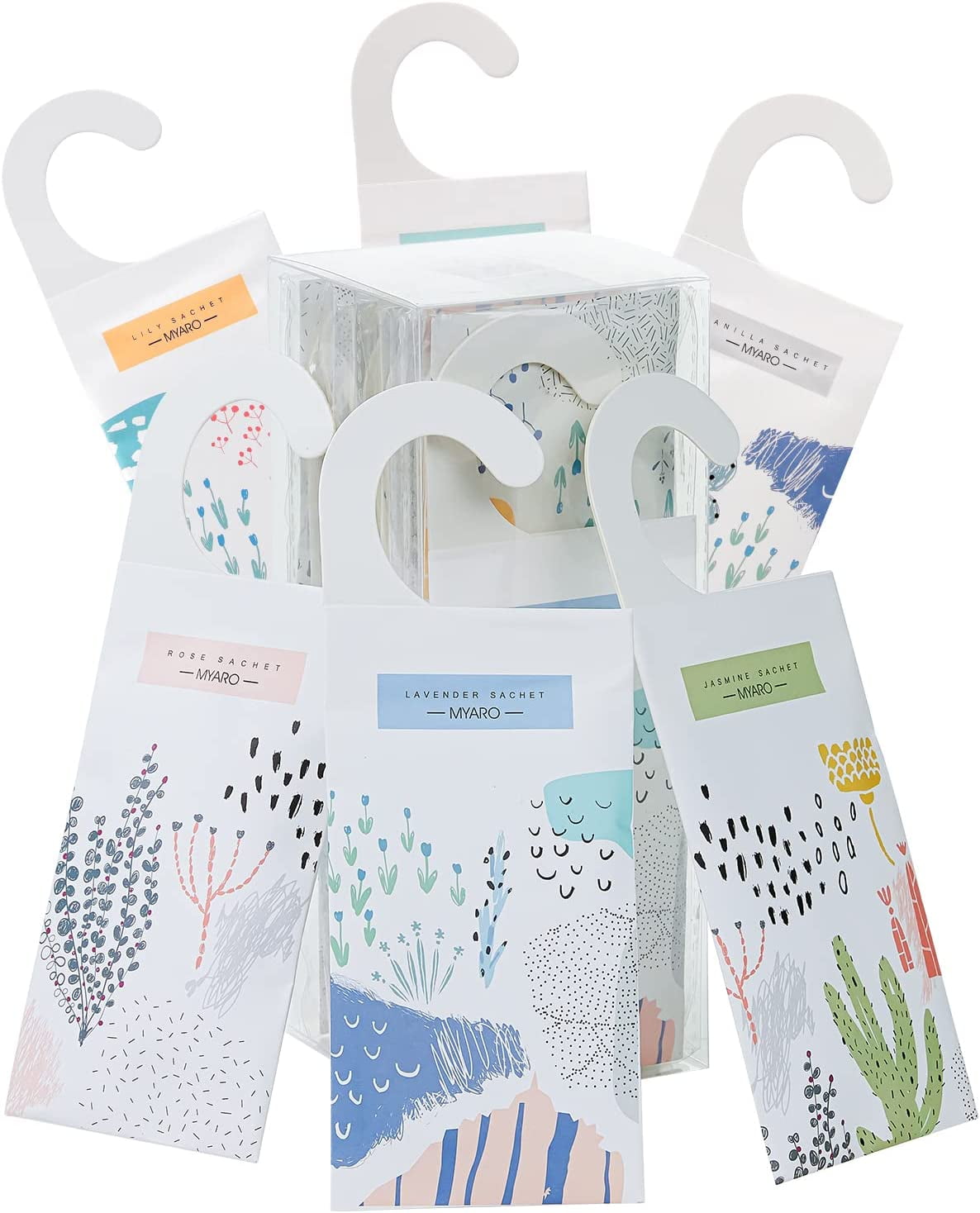 MYARO 12 Packs Sachets for Drawers and Closets, Large Hanging Sachet