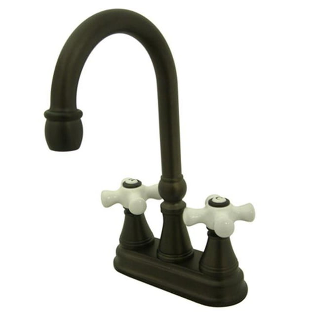 Kingston Brass KS2495PX 4 Inch Center Bar Faucet - Oil Rubbed Bronze