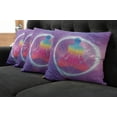 thumbnail image 2 of Ambesonne Indie Throw Pillow Cover 4 Pack, Human Galaxy, 20", Lavender Pink Blue, 2 of 6
