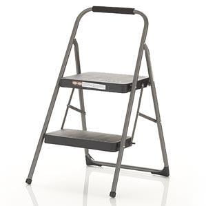 Cosco Two Step Folding Step Stool With Foam Handle Black Walmart Com Walmart Com