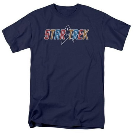 Star Trek Men's  Multi Colored Logo T-shirt Navy