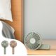 thumbnail image 1 of Mini ventilador de mano - Ventilador portátil plegable recargable por USB con 3 velocidades, rosa o verde, 6,3" para viajes, oficina, hogar, 1 of 8