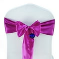 thumbnail image 2 of MDS Pack of 50 Satin Chair Sashes Bow Sash for Wedding and Events Decor -Magenta Violet, 2 of 6