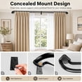 thumbnail image 4 of Abiglifty Double Curtain Rods 48-84" – Wrap Around Blackout, Extendable, Black Metal, 4 of 7