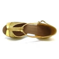 thumbnail image 4 of CAICJ98 Shoes for Women Women's Rhinestone Flat Sandals Slip on Memory Foam Sandals Open Toe Slide Sandals,Gold, 4 of 4