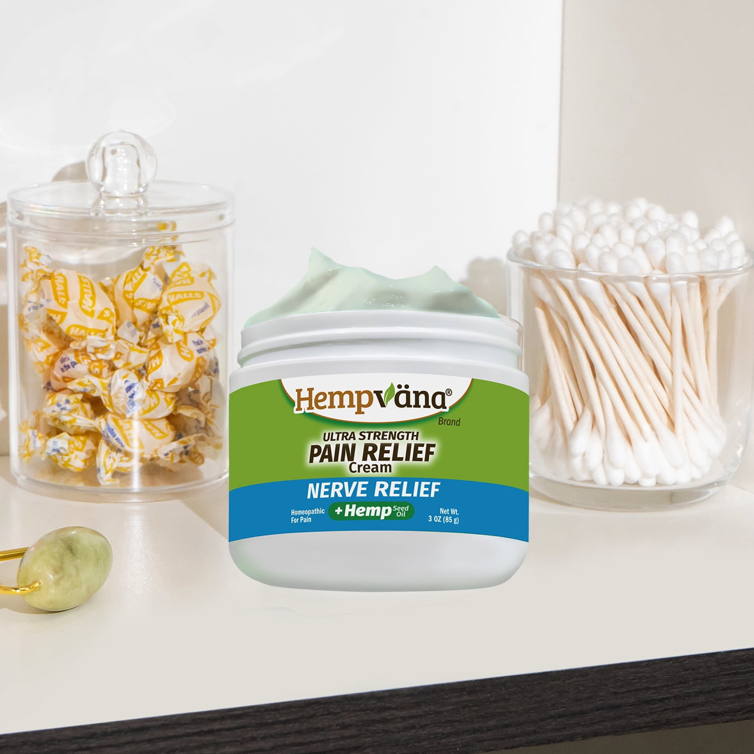Hempvana Ultra-Strength Nerve Relief Cream, As Seen on TV, Targets Discomfort, Absorbs Quickly 3 Oz Jar