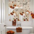 thumbnail image 6 of White Pumpkins Fall Swag Curtains for Living Room/Bedroom Windows, Thanksgiving Floral Botanical Rustic Kitchen Curtains and Valances Set 36 Inch Length, Light Filtering Swags Valance Curtain Panels, 6 of 8