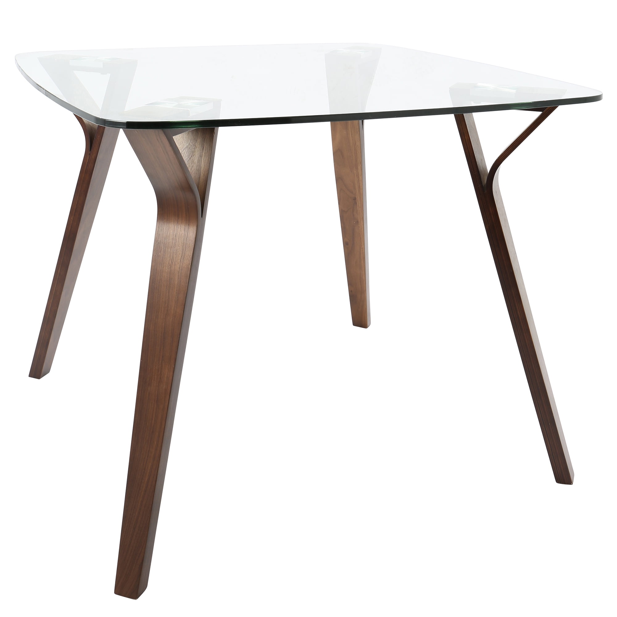 Folia Mid Century Modern Dining Table In Walnut And Glass By Folia Mid Century Modern Dining Table In Walnut And Glass By Lumisource Com