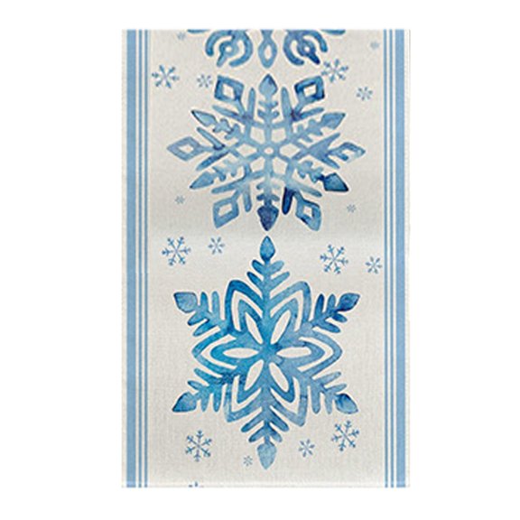 Artoid Mode Blue Snowflakes Table Runner Seasonal Winter Holiday Kitchen Dining Lunch Table Decoration For Home Party Decor 13x72 Inch