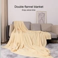 thumbnail image 4 of LHNFT Soft Cozy Flannel Fleece Throw Blanket, Small Solid Shag Minky Lightweight Fuzzy Flannel Blanket for Bedroom and Sofa, Luxury Washable Warm Velvet Blanket for Couch Pet, Breathable, 100x70CM, 4 of 4