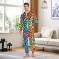 thumbnail image 6 of FORMRS Onesies Pajama for Adults Unisex Hoodie Winter Jumpsuit One Piece Sleepwear, Sizes S-2XL, Colorful Dragon Scales Pattern, 6 of 7