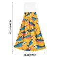 thumbnail image 6 of Yayeee Kitchen Hanging Hand Towels Set of 2 with Loop Bathroom Absorbent Tie Towel, Yellow Sardines Pattern, 6 of 7