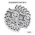 thumbnail image 2 of Placemats Set Of 4 / 6, Gear Pattern Print Placemats For Dining Table Indoor/Outdoors Heat Resistant Washable Placemats 18" X 12", 2 of 8