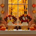 thumbnail image 5 of Fabric Turkey Bird Desktop Figurine Soft Tabletop Fall Home Mantel Seasonal Centerpiece Decor, 5 of 6