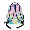 thumbnail image 3 of Xixirimido Custom Name 17" Large Capacity Backpack for Kids Elementary Bookbag Middle High School Bag for Girls Multi Pockets Rucksack, Cartoon Axolotl Colorful Clouds Print, 3 of 8