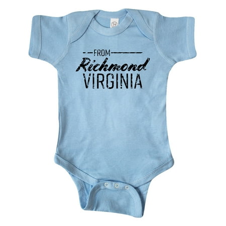 

Inktastic From Richmond Virginia in Black Distressed Text Gift Baby Boy or Baby Girl Bodysuit