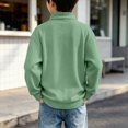 thumbnail image 4 of Gerichy Boys Quarter Zip Pullover Long Sleeve Corduroy Shirts Oversized Sweatshirts Kids Preppy Clothes Winter Top 3T-14T, 4 of 6