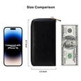thumbnail image 2 of HAWEE Cellphone Wallet for Women Dual Zipper Long Purse with Removable Wristlet, Black, 2 of 7