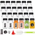 thumbnail image 2 of 24 Pack 4oz Empty PET Plastic Juice Bottles with Leak-Proof Caps Lids, Reusab..., 2 of 5