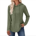 thumbnail image 3 of Sudaderas con Capucha para Mujer, Sudaderas de Gran Tamaño, Camisetas de Larga, Suéteres, Suéteres de Otoño, Tops. Verde M, 3 of 6