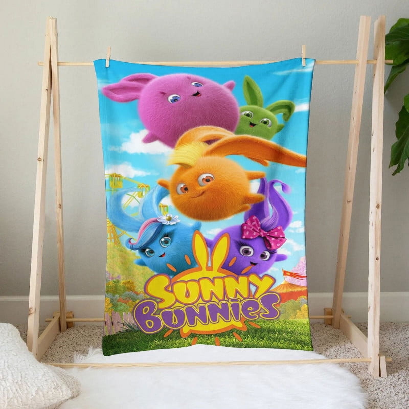 Sunny Bunnies Throw Blanket Gifts for Fans Lover Girls Boys Women Present Hoodie Him Bed 30"x40"