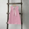 thumbnail image 5 of Gamivast Clearance Girls Summer Sleeveless Linen Dress Casual Crew Neck A Line Dress Twirly Skater School Recital Dress Flowy Casual Beach Sundress Pink add to My Order Today, 5 of 8