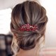 thumbnail image 2 of Betiteto - Peineta para el pelo con cristales para novia, accesorios para mujeres y niñas (rojo), 2 of 5
