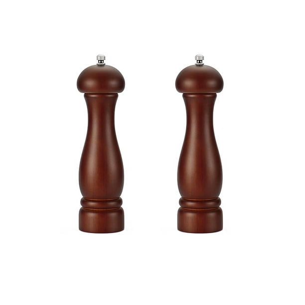 Bewildely Molinillo de pimienta de 2 piezas, molinillo de pimienta de 8 pulgadas, máquina de molienda manual, herramienta de molienda de madera, molinillo Cocina y Comedor Bewildely HA015022-00