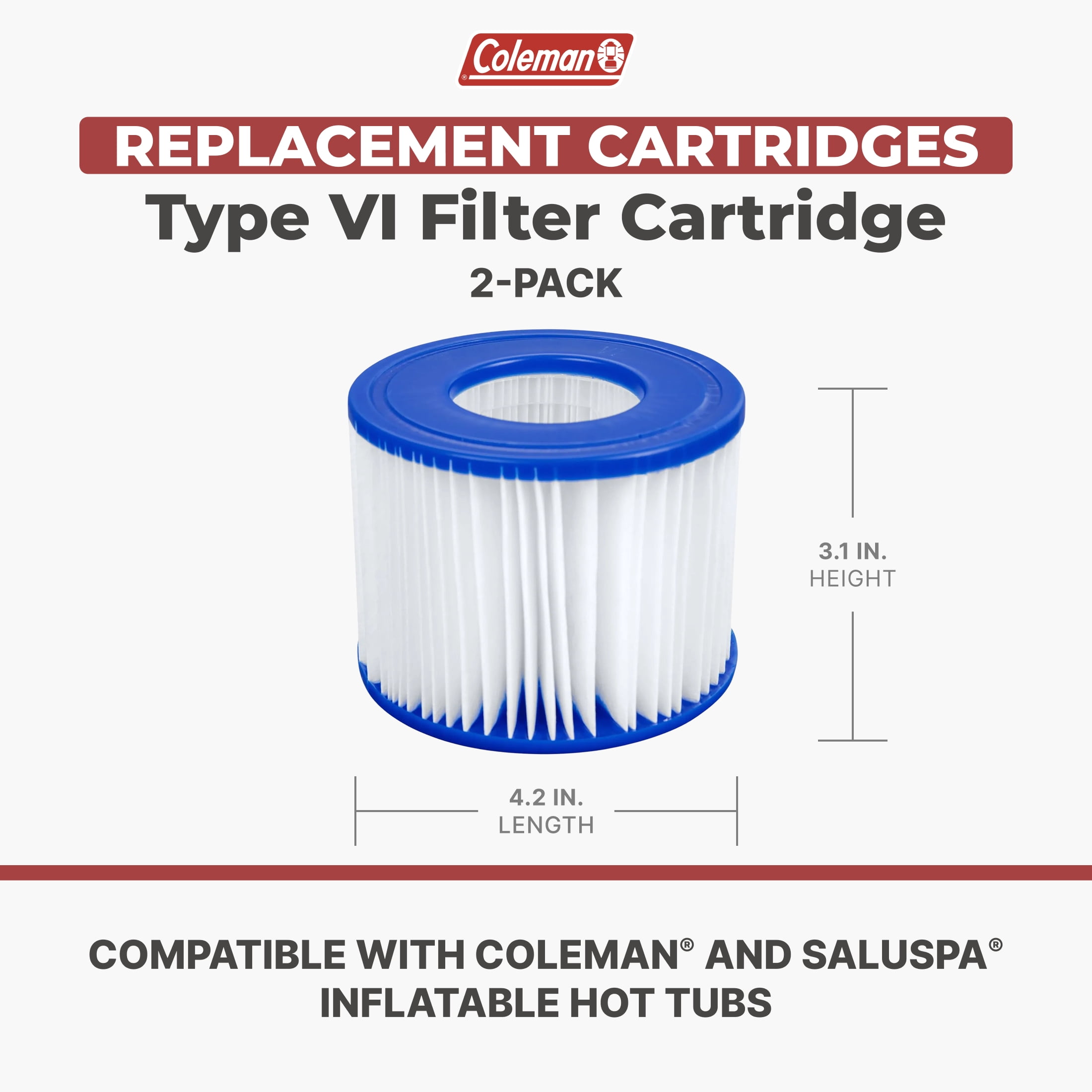 (2 pack) Coleman Type VI Spa Filter Cartridge - 2 Pack