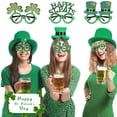 thumbnail image 4 of 6 PCS Día de San Patricio Gafas Green Trébol Accesorios Accesorios de traje de fotografía Props Escuela Escenario Performance Papel Play Pop Inevent HA012467-00, 4 of 7