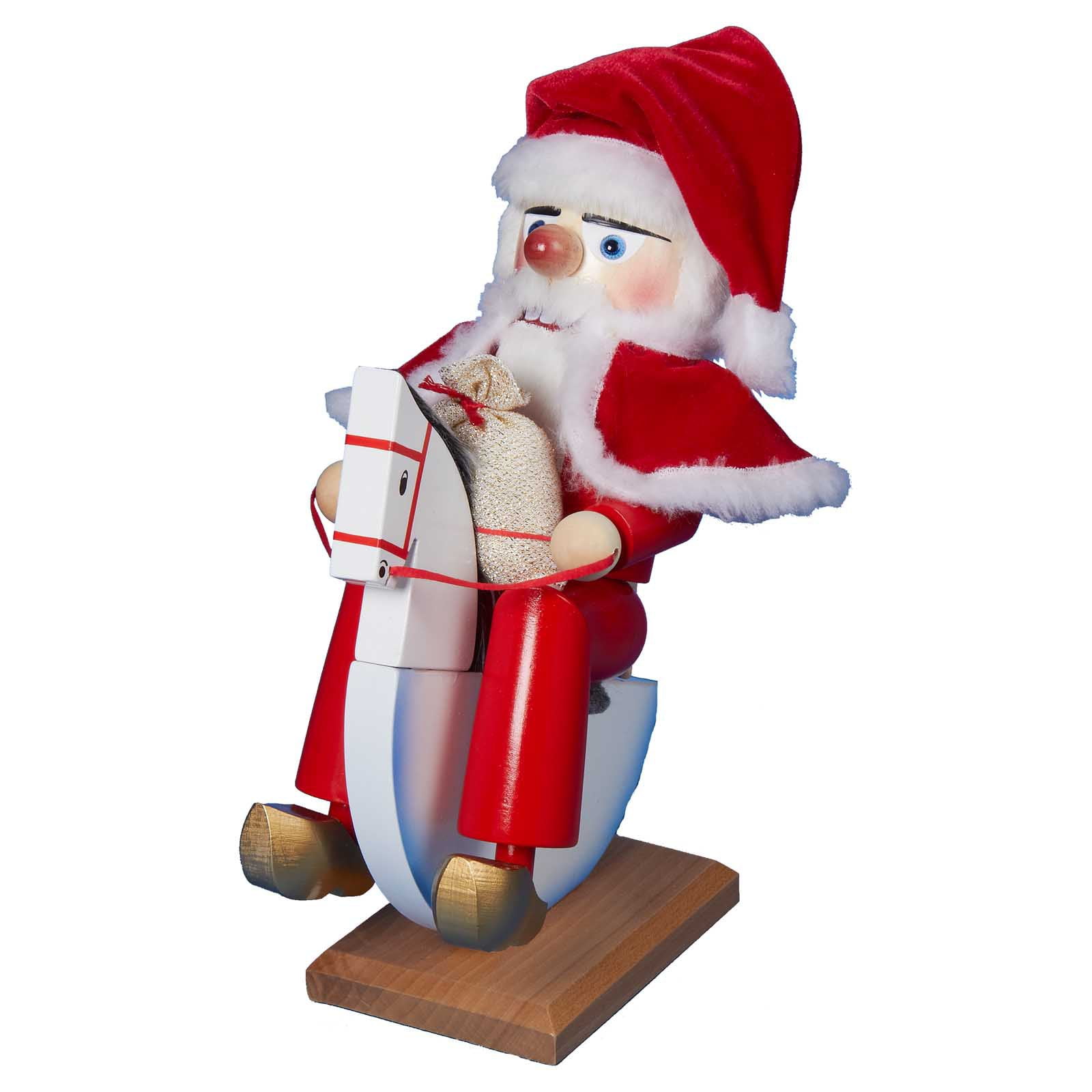 Kurt Adler 13 Inch Steinbach Rocking Horse Santa Nutcracker
