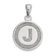 thumbnail image 1 of 925 Sterling Silver Dainty Letter J Initial Name Monogram Circle Necklace Charm Pendant, 1 of 6