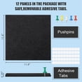 thumbnail image 2 of Yahome 12Pcs Large Cork Boards for Walls Cork Board 48 x 36 Inch ulletin Boards Alternative Cork Board for Office Home Classroom (Black), 2 of 7