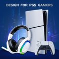 thumbnail image 2 of Audífonos inalámbricos para gaming SEJJ para PS5, PS4, PC y Mac - Blanco, 2 of 9