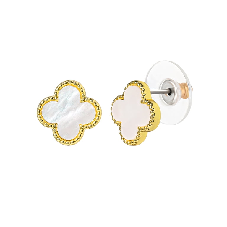 Believe by Brilliance Clover Pendant and Earring Set, Gold photo 5