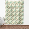thumbnail image 4 of Ambesonne Abstract Fabric by the Yard Upholstery, Monarch Butterfly and Palm, 2 Yards, Teal Green Brown, 4 of 5