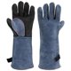 thumbnail image 1 of Guantes de soldadura resistentes al fuego, 16 pulgadas, 932℉, guantes para parrilla de barbacoa para estufa de leña, horno de ladrido, guantes de soldador para chimenea, 1 of 5
