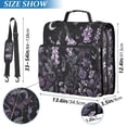 thumbnail image 2 of FORMRS Zipper Binder with Shoulder Strap 2-inch Ring 500 Sheet Capacity File Bag, Light Purple Flowers, 2 of 5