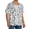 thumbnail image 4 of Wukai Hand Drawn Snake Men's Casual Short-Sleeve Button Down Shirt - Lightweight Summer Dress Shirt for Daily Wear-X-Large, 4 of 7
