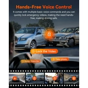 Vantrue 2.7K Dual Dash Cam, STARVIS 2 HDR, 1440P 60FPS, GPS, Voice Control, 24/7 Parking, 512GB Max