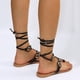thumbnail image 5 of Sandalias de verano para mujer, chanclas, vendaje, zapatos planos informales con correa para la playa para mujer Wmkox8yii  nm11392, 5 of 7
