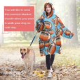 thumbnail image 4 of Football Sticker Pattern Wearable Oversized Blanket,Wearable Blanket Hoodie for Adults,Cozy Hooded Blankets with Super Pockets,Super Warm Fuzzy Pullover for Women & Men, 4 of 6