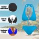 thumbnail image 5 of Traje de baño de dos piezas para mujer, bikini sexy con tanga y cuello halter, conjunto de bikini con lazos laterales, 5 of 6