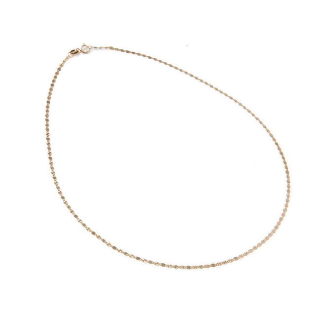 Cadena Collar Ametrinaa Valentina Estrella Tritono 2mm Unisex 40cm oro Italiano solido 10k