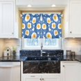 thumbnail image 5 of Yayeee Kitchen Curtains Tier Pair Light Filtering 27"x36" Rod Pocket Short Cafe Window Panel, Cute Fried Eggs, 5 of 7