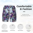 thumbnail image 3 of Rocae Purple Marble Texture for Men's Swim Trunks Quick Dry With Two Side Pockets and One Lined Patch PocketXX-Large, 3 of 9