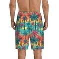 thumbnail image 3 of Easygdp Hawaii Palms Men's Short Pajama Pants, Sleep Shorts, Household Pants, Casual Pants with Pockets - Medium, 3 of 9