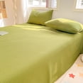 thumbnail image 1 of weibbin Three Piece Set Of Washed Cotton Bed Sheets Solid Color Pattern Bed Sheet Single Piece 2 X Pillowcase 1 X Bed Sheet 90.55x98.42 Inches, 1 of 6